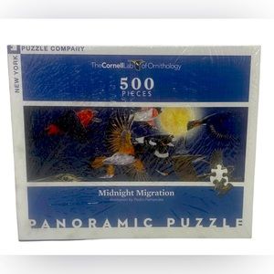 TheCornellLab of Ornithology Midnight Migration 500 Pieces Panoramic Puzzle New